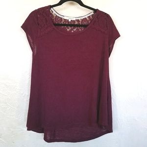 Deep Purple/Mauve T-shirt Blouse